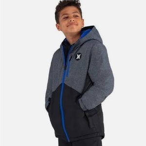 Like New Hurley Boys Heavyweight Water Resistant Snow Jacket (Grey, XS - 5/6)